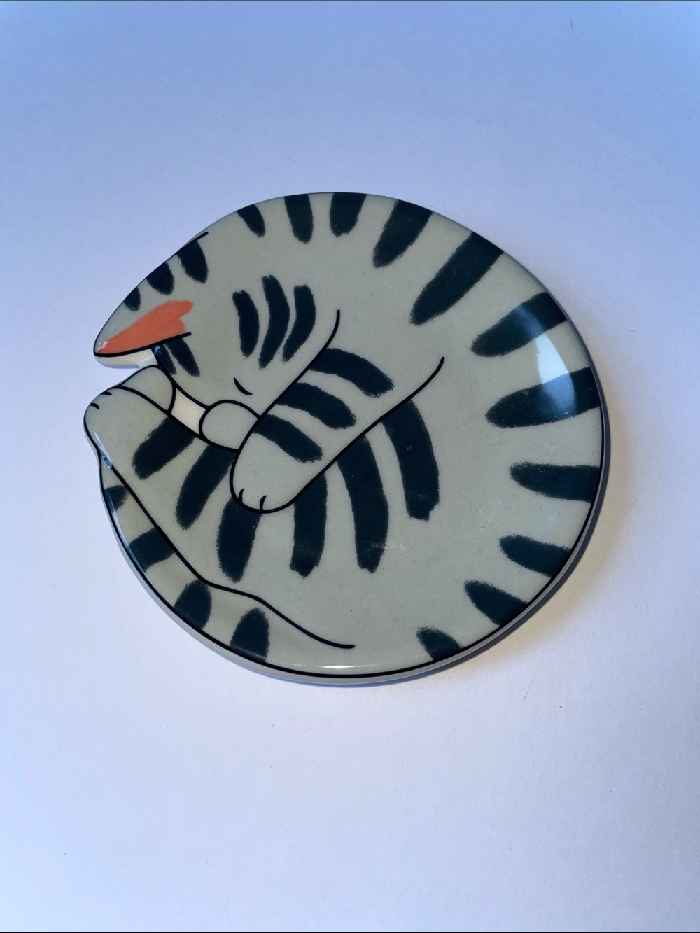 Danica Jubilee Ceramic Trinket Dish in Light Gray.  4” diameter
